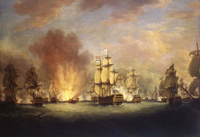 Richard Paton The Moonlight Battle off Cape St Vincent, 16 January 1780 china oil painting image